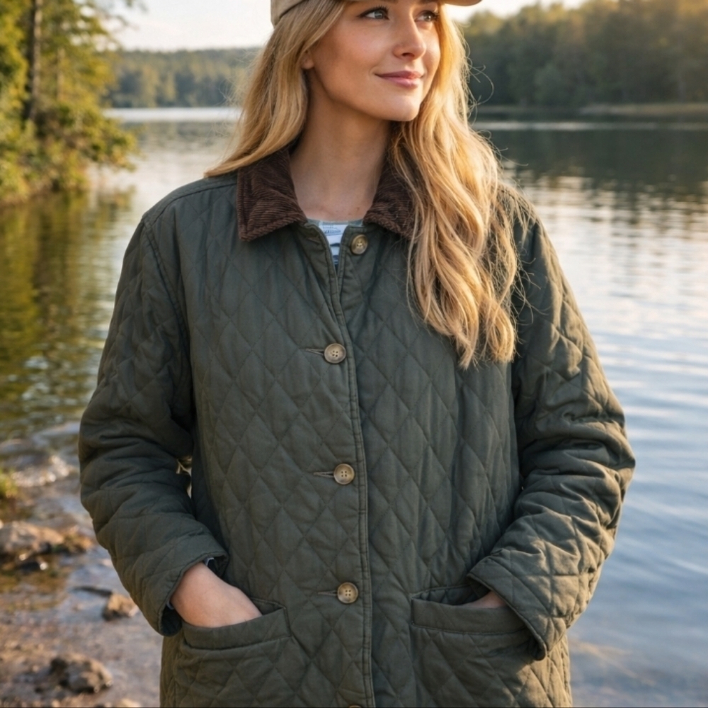 Vintage Faded Glory Quilted Barn Chore Jacket Large